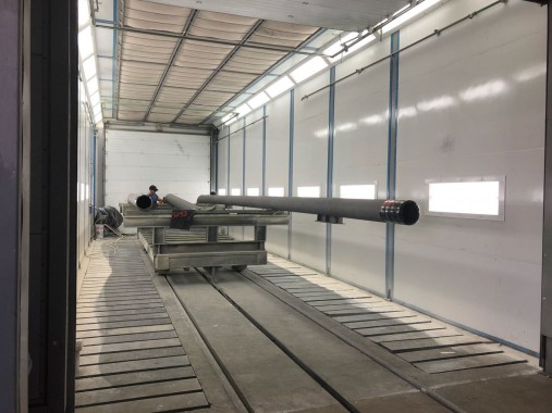 Уличный подготовительно-покрасочный комплекс SPK для нефтегазового оборудования