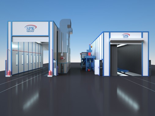 Комплекс подготовки поверхности, окраски и сушки проходного типа SPK-15.6.5
