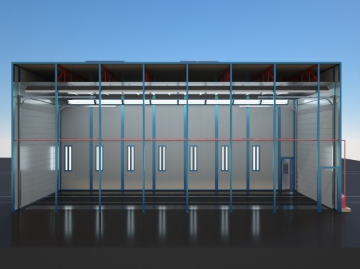 Комплекс подготовки поверхности, окраски и сушки проходного типа SPK-15.6.5