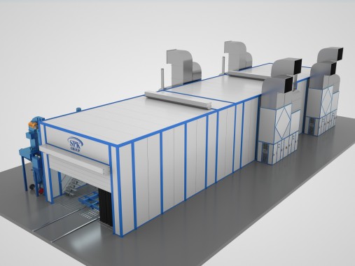 Комплекс подготовки поверхности, окраски и сушки проходного типа SPK-29.6.4