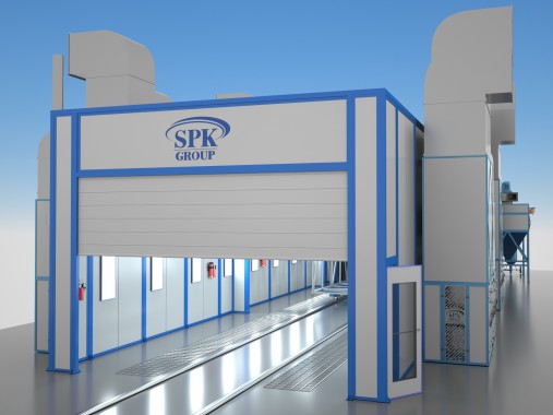 Комплекс подготовки поверхности, окраски и сушки проходного типа SPK-29.6.4