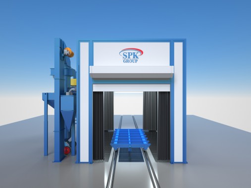 Дробеструйная камера проходного типа SPK-6.4.4 Дробеструйная камера проходного типа SPK-6.4.4