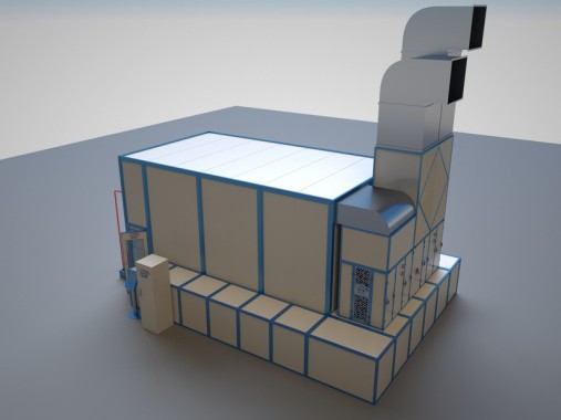 Окрасочно-сушильная камера тупикового типа SPK-7.4.3  