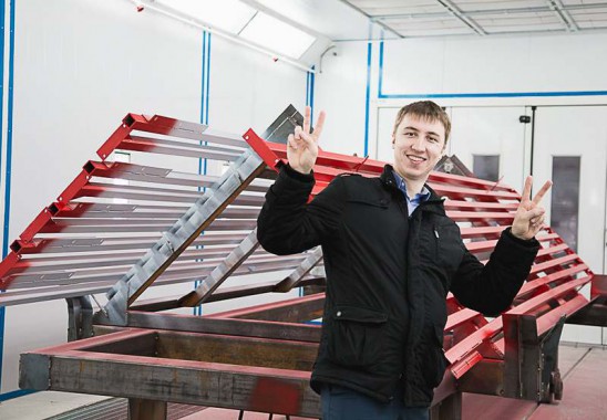 Покраска в окрасочно-сушильной камере для окраски металлоконструкций и ферм SPK 15.4.6, г. Астана (Казахстан) 