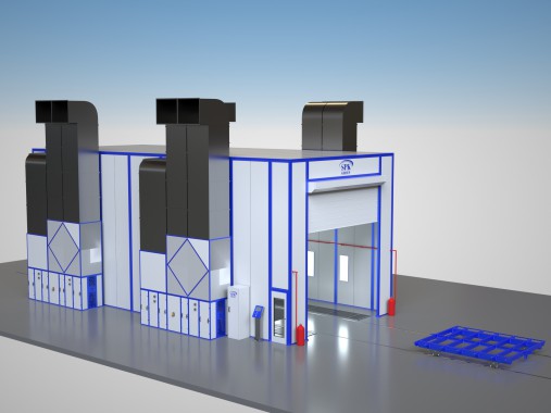 Окрасочно-сушильная камера проходного типа SPK-16.7.6 Окрасочно-сушильная камера проходного типа SPK-16.7.6