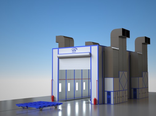 Окрасочно-сушильная камера проходного типа SPK-16.7.6 Окрасочно-сушильная камера проходного типа SPK-16.7.6