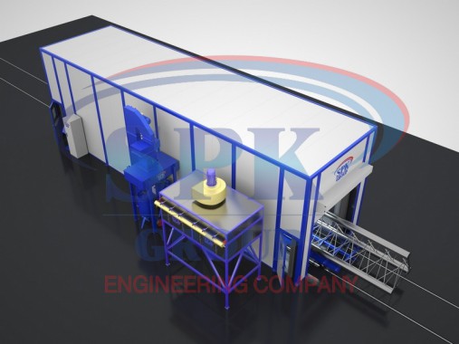 Дробеструйная камера проходного типа SPK-15.4.4  Дробеструйная камера проходного типа SPK-15.4.4