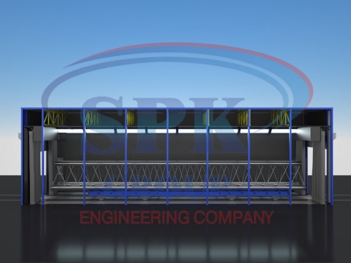 Дробеструйная камера проходного типа SPK-15.4.4  Дробеструйная камера проходного типа SPK-15.4.4