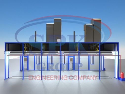 Окрасочно-сушильная двухсекционная камера проходного типа SPK 12.4.3 Окрасочно-сушильная двухсекционная камера проходного типа SPK 12.4.3