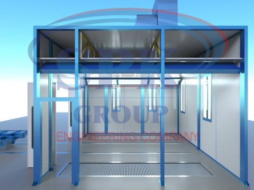 Окрасочно-сушильная камера проходного типа SPK-4.5х4.5х3   Окрасочно-сушильная камера проходного типа SPK-4.5х4.5х3