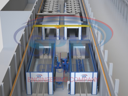 Комплекс подготовки и окраски поверхности SPK. Телескопическая камера сушки SPK-36.6.5. Комплекс подготовки и окраски поверхности SPK. Телескопическая камера сушки SPK-36.6.5.