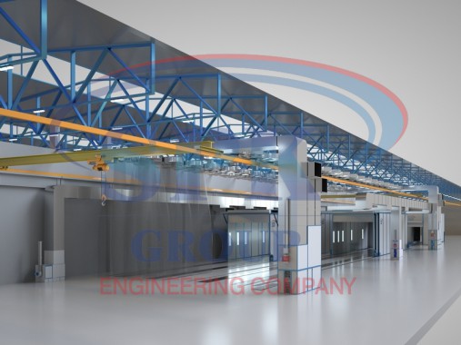 Комплекс подготовки и окраски поверхности SPK. Телескопическая камера сушки SPK-36.6.5. Комплекс подготовки и окраски поверхности SPK. Телескопическая камера сушки SPK-36.6.5.