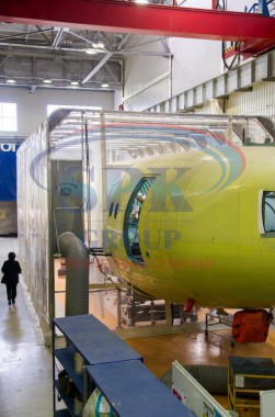 Телескопическая окрасочная камера для авиации SPK-13.6.6