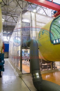 Телескопическая окрасочная камера для авиации SPK-13.6.6