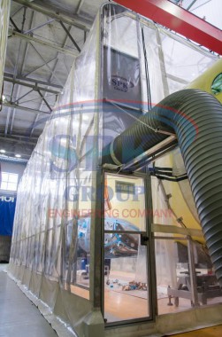 Телескопическая окрасочная камера для авиации SPK-13.6.6