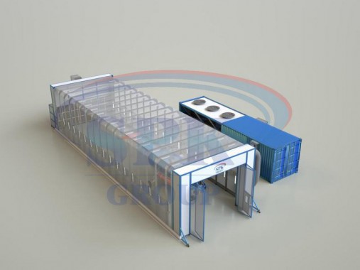 Телескопическая покрасочная камера для вертолетов SPK - 25.8.6