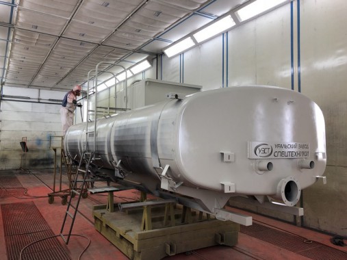 Камера окраски и сушки для рам прицепов, полуприцепов и цистерн SPK-20.6.5, г. Миасс Камера окраски и сушки для рам прицепов, полуприцепов и цистерн SPK-20.6.5, г. Миасс