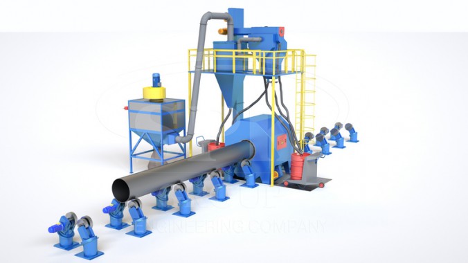 Проходная дробеметная установка для труб SPK D T Проходная дробеметная установка для труб SPK D T