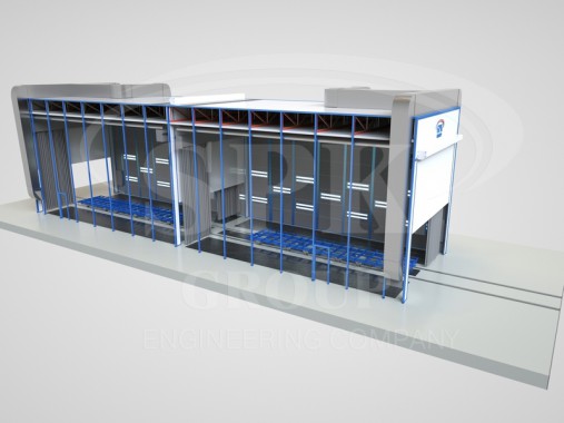 Дробеструйная камера проходного типа SPK - D - 30.8.8 Дробеструйная камера проходного типа SPK - D - 30.8.8