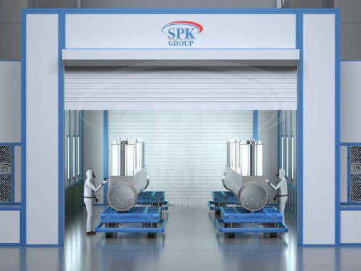 Открытая зона окраски SPK-Z 18.7,5. Комплекс подготовки и окраски поверхности SPK