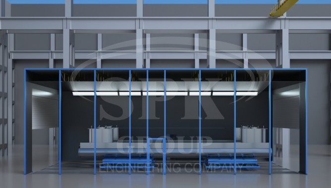 Открытая зона окраски SPK-Z 18.7,5. Комплекс подготовки и окраски поверхности SPK