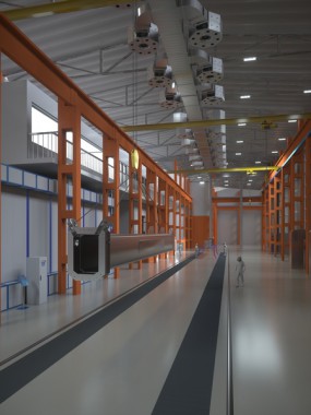 Зона открытой окраски SPK-Z 76.6.9 в составе Комплекса подготовки поверхности, окраски и сушки SPK