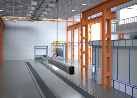 Зона открытой окраски SPK-Z 76.6.9 в составе Комплекса подготовки поверхности, окраски и сушки SPK