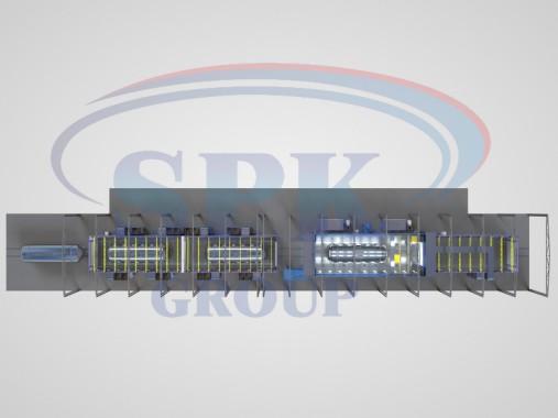 Комплекс подготовки окраски и сушки поверхности для железнодорожного транспорта Комплекс подготовки окраски и сушки поверхности для железнодорожного транспорта