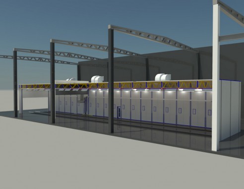 Двухсекционная покрасочно-сушильная камера для  жд транспорта SPK-40.8.6  Двухсекционная покрасочно-сушильная камера для  жд транспорта SPK-40.8.6