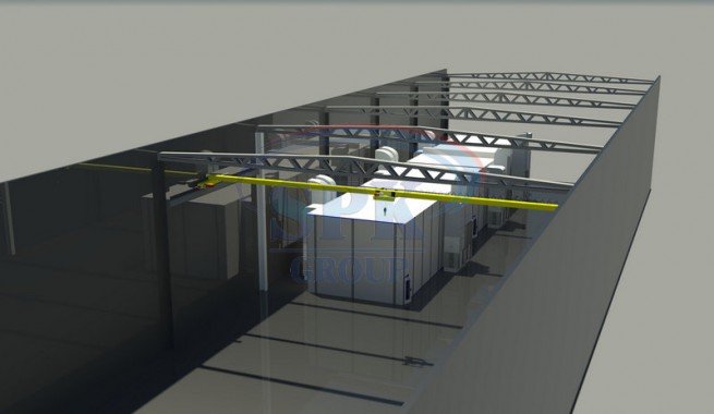 Двухсекционная покрасочно-сушильная камера для  жд транспорта SPK-40.8.6  Двухсекционная покрасочно-сушильная камера для  жд транспорта SPK-40.8.6