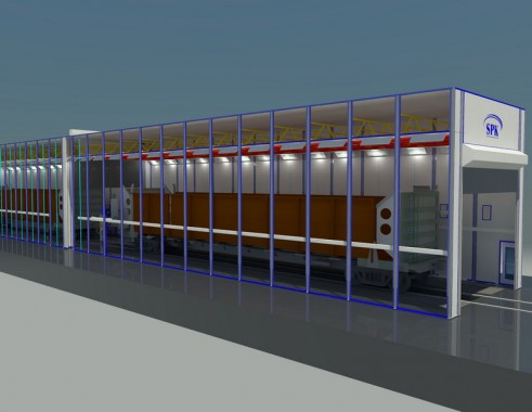 Комплекс подготовки и окраски поверхности проходного типа SPK-60.8.7  Комплекс подготовки и окраски поверхности проходного типа SPK-60.8.7