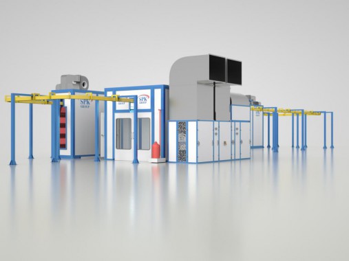 Линия для окраски и сушки деталей вертолётов