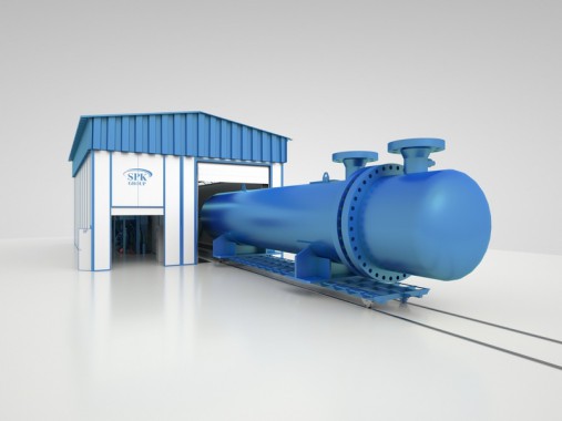 Дробеструйная камера уличной установки