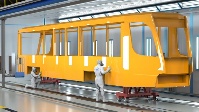 Проходная камера окраски и сушки для трамваев SPK-P 20.7.5 Проходная камера окраски и сушки для трамваев SPK-P 20.7.5