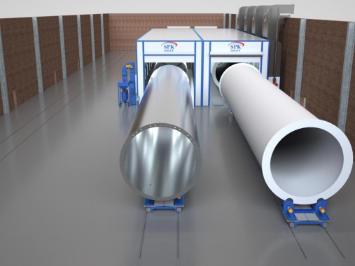 Комплекс для подготовки и окраски поверхности секций башен ветрогенераторов SPK-Р 31.14.6