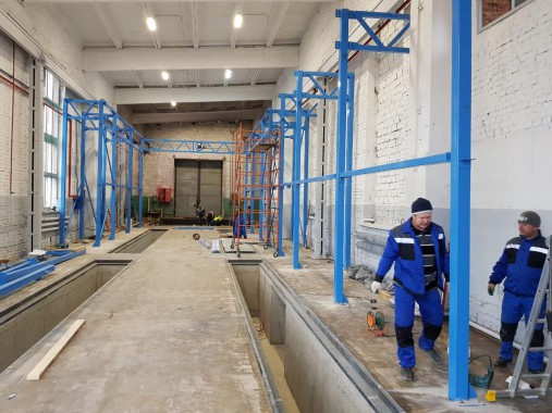 Комплекс подготовки, мойки и окраски поверхности для изделий машиностроительного комплекса, г. В. Луки Комплекс подготовки, мойки и окраски поверхности для изделий машиностроительного комплекса, г. В. Луки