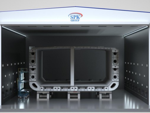 Комплект оборудования SPK для дробеструйной очистки поверхности блоков Комплект оборудования SPK для дробеструйной очистки поверхности блоков