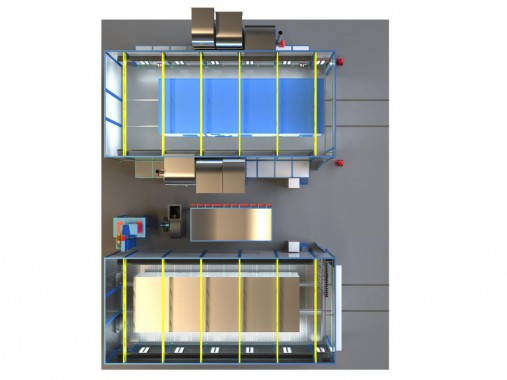 Комплекс подготовки, покраски и сушки для блок-контейнеров SPK-12.5.5 Комплекс подготовки, покраски и сушки для блок-контейнеров SPK-12.5.5