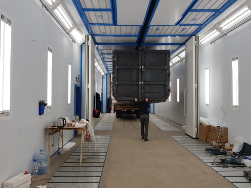 Комплекс подготовки, мойки и окраски поверхности для изделий машиностроительного комплекса, г. В. Луки Комплекс подготовки, мойки и окраски поверхности для изделий машиностроительного комплекса, г. В. Луки