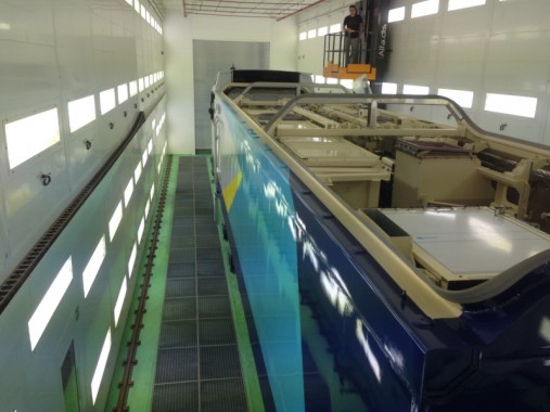 Электровозосборочный завод. Окрасочно-сушильная камера для ж/д.