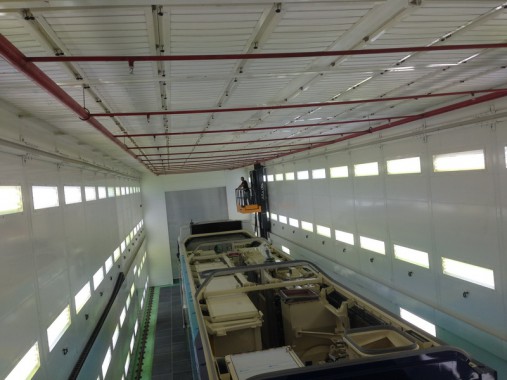 Электровозосборочный завод. Окрасочно-сушильная камера для ж/д.