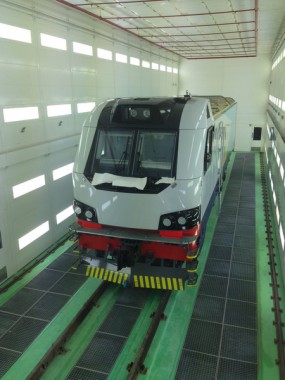 Электровозосборочный завод. Окрасочно-сушильная камера для ж/д.