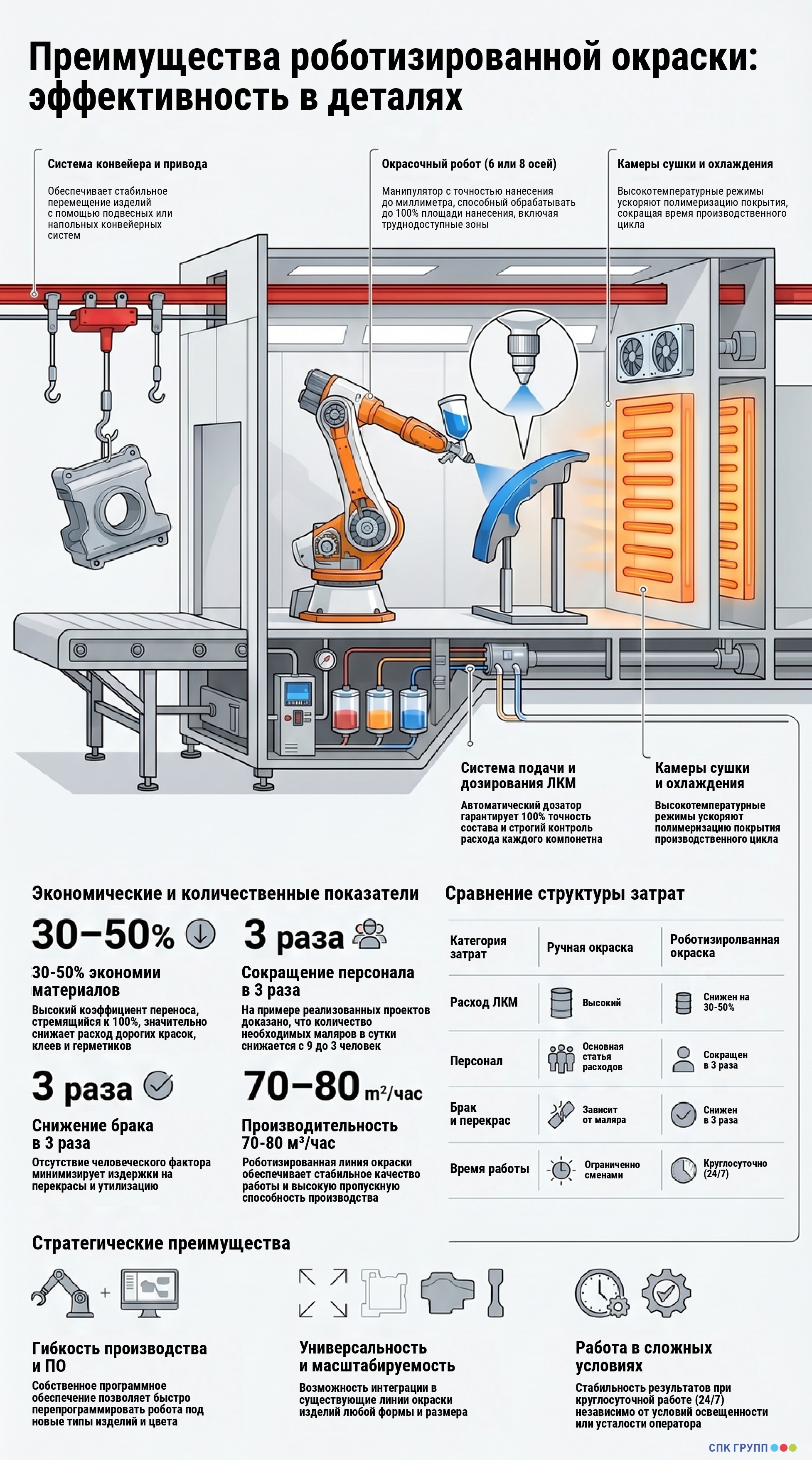 Преимущетсва роботизированной окраски